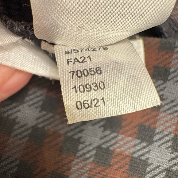 LOFT Burgundy Plaid Stretch Skinny Pants M Ankle Leggings Casual Workwear - Picture 5 of 5